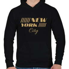 PRINTFASHION New York City  - Férfi kapucnis pulóver - Fekete