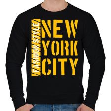 PRINTFASHION New York City  - Férfi pulóver - Fekete férfi pulóver, kardigán