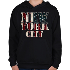 PRINTFASHION New York City  - Gyerek kapucnis pulóver - Fekete
