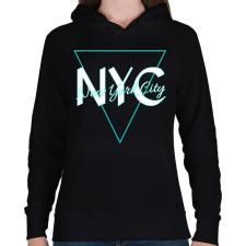 PRINTFASHION New York City  - Női kapucnis pulóver - Fekete női pulóver, kardigán