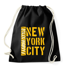 PRINTFASHION New York City  - Sportzsák, Tornazsák - Fekete tornazsák