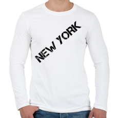 PRINTFASHION New York - Férfi hosszú ujjú póló - Fehér