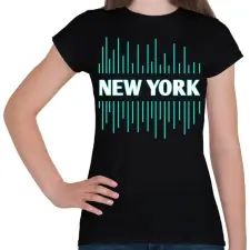 PRINTFASHION New York  - Női póló - Fekete női póló
