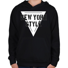PRINTFASHION NEW YORK STYLE - Gyerek kapucnis pulóver - Fekete gyerek pulóver, kardigán