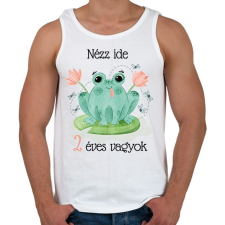 PRINTFASHION Nézz ide - Számmal - Férfi atléta - Fehér atléta, trikó