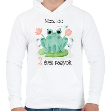 PRINTFASHION Nézz ide - Számmal - Férfi kapucnis pulóver - Fehér női pulóver, kardigán