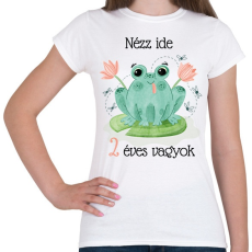 PRINTFASHION Nézz ide - Számmal - Női póló - Fehér