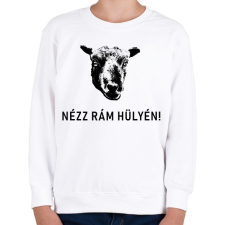 PRINTFASHION NÉZZ RÁM HÜLYÉN! - Gyerek pulóver - Fehér gyerek pulóver, kardigán