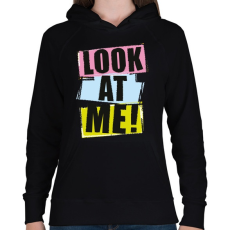 PRINTFASHION Nezz ram! - Női kapucnis pulóver - Fekete