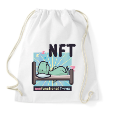 PRINTFASHION NFT - Nonfunctional T-rex - Sportzsák, Tornazsák - Fehér tornazsák