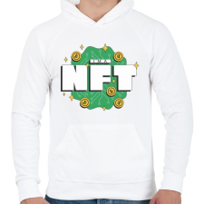 PRINTFASHION NFT vagyok - non fungibe token - Férfi kapucnis pulóver - Fehér férfi pulóver, kardigán