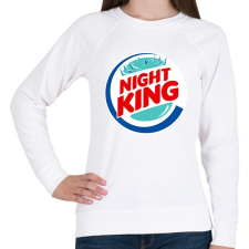PRINTFASHION Nigh King - Női pulóver - Fehér női pulóver, kardigán