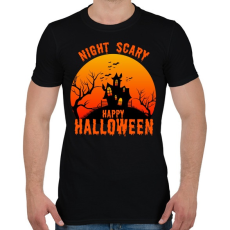 PRINTFASHION Nigh Scary Halloween - Férfi póló - Fekete