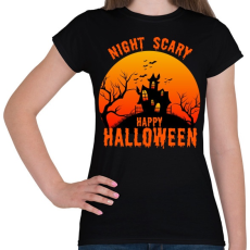 PRINTFASHION Nigh Scary Halloween - Női póló - Fekete