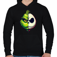 PRINTFASHION Nighmare Before Grinchmas - Férfi kapucnis pulóver - Fekete