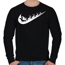 PRINTFASHION nike márkaparódia fehér - Férfi pulóver - Fekete