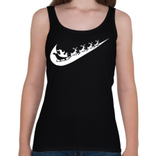 PRINTFASHION nike márkaparódia fehér - Női atléta - Fekete női trikó