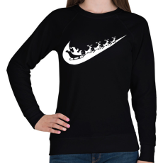 PRINTFASHION nike márkaparódia fehér - Női pulóver - Fekete