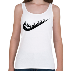 PRINTFASHION nike márkaparódia fekete - Női atléta - Fehér