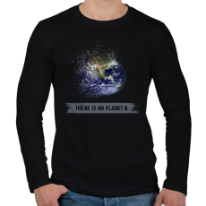 PRINTFASHION Nincs B bolygó - Férfi hosszú ujjú póló - Fekete