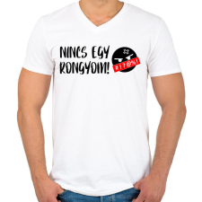 PRINTFASHION Nincs egy rongyom! - Férfi V-nyakú póló - Fehér férfi póló