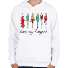 PRINTFASHION Nincs egy rongyom! - Gyerek kapucnis pulóver - Fehér gyerek pulóver, kardigán