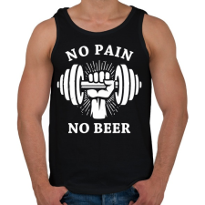 PRINTFASHION Nincs fájdalom, nincs sör - Férfi atléta - Fekete atléta, trikó