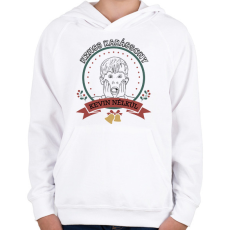 PRINTFASHION Nincs karácsony Kevin nélkül - Gyerek kapucnis pulóver - Fehér