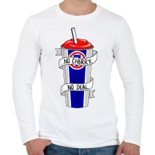 PRINTFASHION Nincs meggyes, nincs üzlet ST - Férfi hosszú ujjú póló - Fehér férfi póló