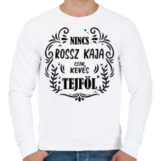 PRINTFASHION Nincs rossz kaja - Férfi pulóver - Fehér