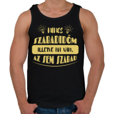 PRINTFASHION Nincs szabadidőm - Férfi atléta - Fekete