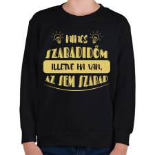 PRINTFASHION Nincs szabadidőm - Gyerek pulóver - Fekete gyerek pulóver, kardigán