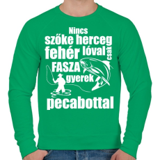 PRINTFASHION Nincs szőke herceg - Férfi pulóver - Zöld