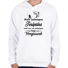 PRINTFASHION Nincs szükségem..  - Gyerek kapucnis pulóver - Fehér