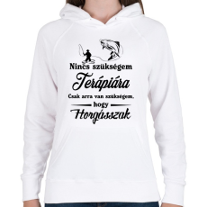 PRINTFASHION Nincs szükségem..  - Női kapucnis pulóver - Fehér