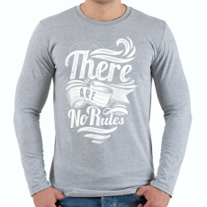 PRINTFASHION Nincsenek szabályok - Férfi hosszú ujjú póló - Sport szürke