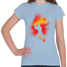 PRINTFASHION Nindzsa küldetés - Női póló - Világoskék