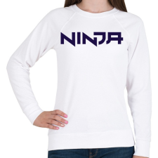 PRINTFASHION Ninja - Blue - Női pulóver - Fehér női pulóver, kardigán