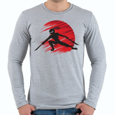 PRINTFASHION Ninja - Férfi hosszú ujjú póló - Sport szürke férfi póló