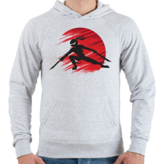 PRINTFASHION Ninja - Férfi kapucnis pulóver - Sport szürke