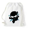 PRINTFASHION Ninja Kidz - Sportzsák, Tornazsák - Fehér