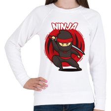 PRINTFASHION Ninja - Női pulóver - Fehér női pulóver, kardigán