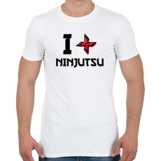 PRINTFASHION NINJUTSU - Férfi póló - Fehér