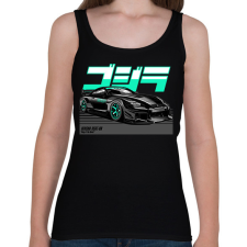 PRINTFASHION Nissan 35GT-RR - Női atléta - Fekete női trikó