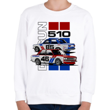 PRINTFASHION Nissan Datsun 510 - Gyerek pulóver - Fehér gyerek pulóver, kardigán