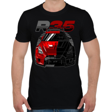 PRINTFASHION Nissan GT-R R35 - Férfi póló - Fekete