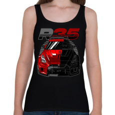 PRINTFASHION Nissan GT-R R35 - Női atléta - Fekete
