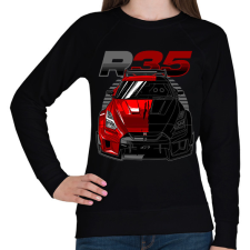 PRINTFASHION Nissan GT-R R35 - Női pulóver - Fekete női pulóver, kardigán