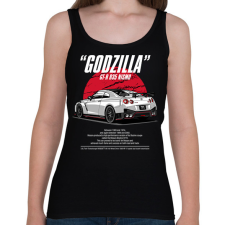 PRINTFASHION Nissan GTR R35 Nismo - Női atléta - Fekete női trikó