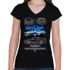 PRINTFASHION Nissan Skyline Brian - Női V-nyakú póló - Fekete